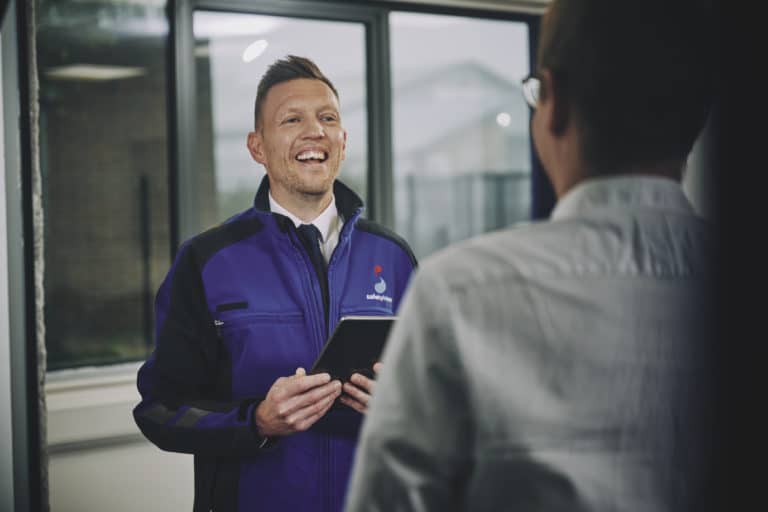 safetykleen staff talking with client